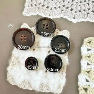 Boutons en corne polie de 20 mm, couleur naturelle, style animal, matière organique, pour chemise, jupe, costume, manteau, pull, uniforme, 4 trous - Product Image 3