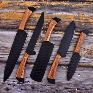 ชุดมีดเชฟสแตนเลสสตีล 5 ชิ้น Nordic Forge ด้ามไม้พะยูง ผลิตตามสั่ง OEM ทำด้วยมือ ใช้ได้ทั้งมือซ้ายและขวา ใบมีดตรง - Product Image 5