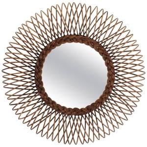 Espejos Colgantes de Mimbre Natural 100% Tejidos a Mano, Espejos Ovalados de Madera para Montar en la Pared, Artículos Económicos para Decoración del Hogar - Product Image 2