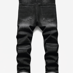 Jeans déchirés slim fit pour homme, pantalon en denim décontracté tendance - Product Image 6