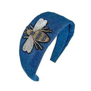 Pinza para el pelo floral bordada a mano con cuentas de semillas para mujer y niña, accesorio para el cabello para bodas y fiestas, pasador con forma de cinta - Product Image 2