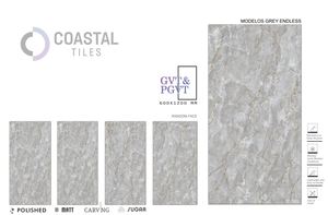 กระเบื้องพอร์ซเลนขัดเงาคุณภาพเยี่ยม ขนาด 9 มม. 600x1200 มม. / 24x48 ดีไซน์คลาสสิกทันสมัย เกรด A พรีเมียม กระเบื้องทนไฟ - Product Image 2