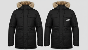 Custom Men Winter Black <b>Parka</b> <b>Jacket</b> with Faux Fur Hood <b>Waterproof</b> Insulated Outdoor Padded Warm Puffer Coat for Mens - Product Image 3