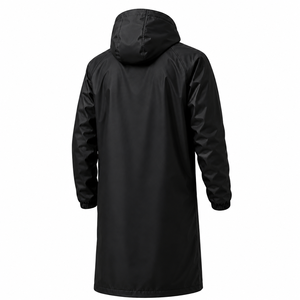Custom Long Hooded Waterproof Polyester <b>Raincoat</b> <b>Men</b> Windproof Outdoor Workwear Fleece Lining All Season Custom Logo OEM ODM - Product Image 2