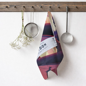 Essuie-tout de cuisine imprimé, absorbant, sans peluches, design personnalisé, en lin. - Product Image 3