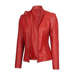 Women's Winter Biker Jacket PU Shell Nylon Waterproof Breathable Eco-Friendly Custom Made Street Style Wholesale Reasonable - Product Image 6