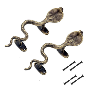 Poignée de porte en laiton vintage de qualité supérieure en forme de serpent |   Quincaillerie de porte décorative en forme de serpent antique pour la décoration de la maison - Édition de luxe - Product Image 1