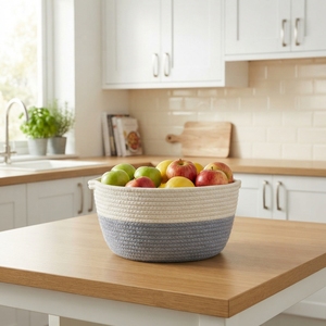 Panier de rangement en rotin tressé à la main, organisateur de cuisine, corbeille en paille naturelle, conteneur de bureau rustique, artisanat balinais, outil de cuisine domestique - Product Image 2