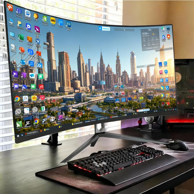 Wholesale Factory Monitor 27 Inch 24 Inch Curved Borderless Professional 4K Gaming Monitors OEM LCD Monitors for Desktop