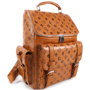 Large Capacity PU Leather Unisex Backpack Business Travel Waterproof Durable Laptop Backpack Casual Student School Bag - Product Image 5