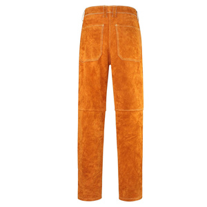 Pantalon de soudeur en cuir de vachette pleine fleur de haute qualité, résistant aux flammes, JNM SAFETY, résistance à la chaleur 500-1000°C - Product Image 3