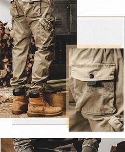 Pantalon de randonnée tactique décontracté pour homme, coupe slim, taille haute, en toile légère, 100 % coton, séchage rapide, pour activités de plein air - Product Image 6