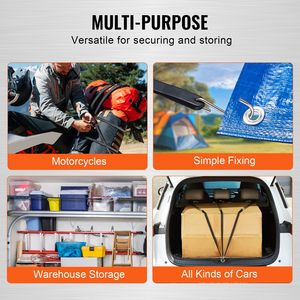 Corda Elastica Piatta Resistente da 50 Pezzi con Ganci a S in Acciaio da 19,8 mm, Corda Elastica da 53 cm per il Controllo del Carico, Accessori per Teloni e Camion - Product Image 2