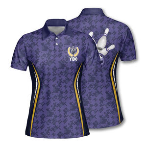 OEM Custom Sublimated <b>Bowling</b> Polo Jersey Quick Dry Breathable Team Sports <b>Bowling</b> Polo Shirts - Product Image 1