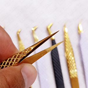 Premium Stainless Steel Multi Color Eyelash Tweezers Strong Boot Volume Sharp Tip Professional Extension Lash <b>Tools</b> - Product Image 3