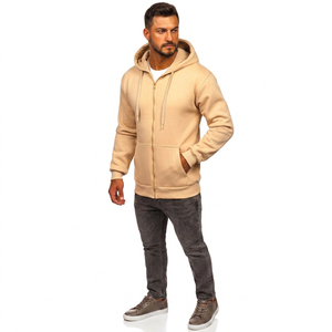 Nouveau style de sweat à capuche zippé pour homme, léger, respirant, à séchage rapide, effet délavé à l'acide, sur mesure, prix de gros - Product Image 4