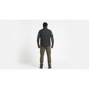 Gilet matelassé pour homme avec fermeture éclair intégrale, col montant, sans manches, logo personnalisé, vêtement d'extérieur pour équipe universitaire, 100 % polyester, broderie - Product Image 2