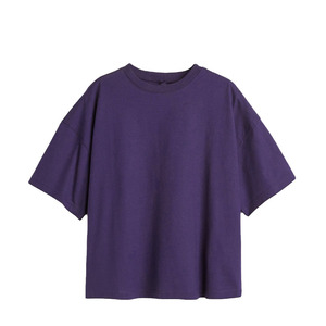 T-shirt d'été respirant à manches courtes en polyester et coton pour femme, sans couture, uni, personnalisé, pour la gym, coupe classique - Product Image 1
