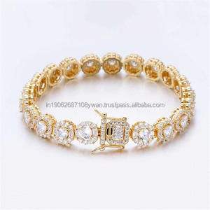 Bracelet de Tennis multicolore pour femmes, pierre précieuse arc-en-ciel, Surface réfléchissante, déclaration unique, bijoux à maillons fins - Product Image 1