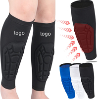 Protège-tibias en plastique légers pour le football, rembourrés, avec manchons de compression pour mollets d'enfants et fermeture à boucle, pour la protection contre les périostites tibiales