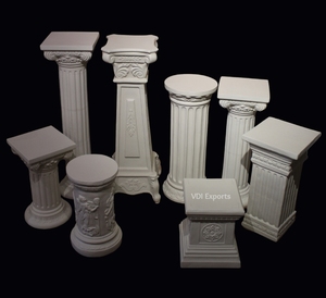 Ensemble de piliers de colonnes classiques traditionnels en résine polyester VDI Exports pour la décoration de l'allée d'entrée de mariage du Punjab - Product Image 1