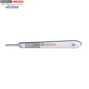 Lames chirurgicales stériles avec manche de scalpel BP GRATUIT, en acier inoxydable de précision, jetables, pour la coupe médicale et dentaire - Product Image 2