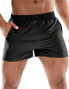 Shorts pour homme, taille adulte, simples, élégants, légers, résistants, à séchage rapide, fabriqués en tissu extensible en coton pour un cardio-training stable - Product Image 1