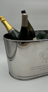 Cubo de Hielo de Acero Inoxidable al por Mayor, Acabado Plateado, Diseño Martillado Hecho a Mano, Enfriador Portátil para Cerveza y Vino, Regalo Empresarial - Product Image 5