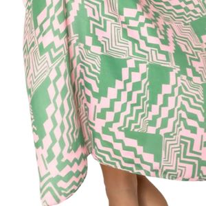 Pink Green Checkerboard Cape Shawl Soft Warm Fashion <b>Wrap</b> Women Casual Winter Poncho Style Outerwear Accessory Elegant Pattern - Product Image 2