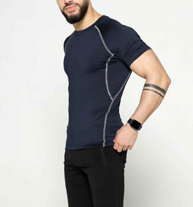 Camiseta Deportiva de Compresión para Hombre, Nueva, de Manga Larga, Tejida, Transpirable, Ecológica, para Primavera, de Alta Calidad, para Gimnasio y Running - Product Image 4