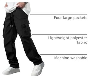 Pantalon utilitaire multi-poches pour homme, convertible en short cargo, jambes zippées amovibles, vêtements de travail d'extérieur, vente en gros - Product Image 5
