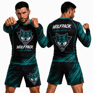 Rashguards Personalizados de Manga Corta de Alta Calidad para BJJ MMA, Camiseta Deportiva para Hombre, Diseño 2026, Venta al Por Mayor - Product Image 2
