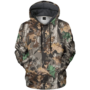 Sudadera con Capucha de Camuflaje para Hombre, Corte Regular, Informal, para Otoño, con Bolsillo Delantero, Estampado por Sublimación - Product Image 1