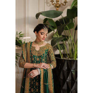 Conjunto de Top y Pantalón Verde de Diseñador LC, Talla Única, con Dupatta para Fiestas, Vestidos Elegantes de Graduación, 950 g - Product Image 2
