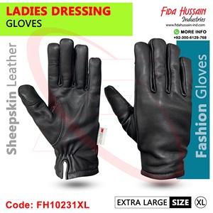 Black Winter <b>Ladies</b> Dressing <b>Gloves</b> In Sheepskin <b>Leather</b> Fashion Safety Mechanic Daily Wear Luvas de inverno Excellent Grip - Product Image 2