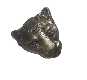 Juego de Anillos para Servilletas con Cabeza de Leopardo en Latón Antiguo – Hebilla Metálica con Figura de Guepardo para Servilletas, Ideal para Hogares y Restaurantes de Lujo - Product Image 1
