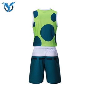Conjunto de Camiseta de Baloncesto Verde con Puntos para Hombre, Cuello en V, Sin Mangas, Secado Rápido, Uniforme Deportivo de Verano - Product Image 2