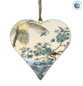 linea Exports Inc Heart Shaped Mushroom Print Christmas Ornament Classic Style Handicraft Woodland <b>Decor</b> - Product Image 5