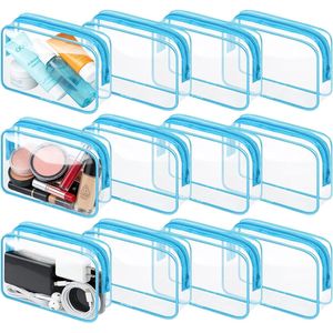 Organizer da Viaggio Trasparente Impermeabile per Trucchi, Borsa Cosmetica Trasparente per Donna e Uomo, Pratico Astuccio Portaoggetti - Product Image 1