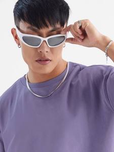 Camiseta de Manga Corta para Hombre, Color Morado Polvoriento, 100% Algodón, Corte Regular, Cuello Redondo, Estilo Básico - Product Image 4
