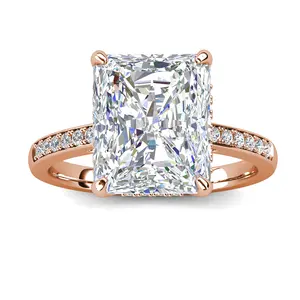 2023 mewah hancur batu es perhiasan mewah 925 perak murni pernyataan cincin pertunangan besar untuk wanita takdir perhiasan