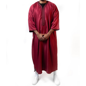Abelin – Thobe islamique pour homme, manches longues, style urbain, grande taille, couleur unie, respirant, thermique, extensible dans quatre directions – Nouvelle collection très prisée - Product Image 3