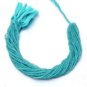 Cuentas Redondas Microfacetadas de Apatita Azul Cielo AAA+ de 4 mm, Cuentas Sueltas de Apatita Azul Marino Natural, Piedras Preciosas Semipreciosas para la Fabricación de Joyas - Product Image 2