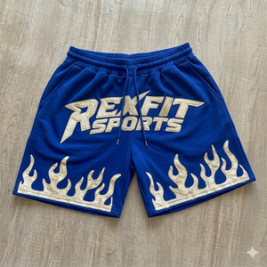 กางเกงขาสั้นตาข่ายปักลายแบบกำหนดเอง REXFIT SPORTS สำหรับผู้ชาย เล่นบาสเก็ตบอล ออกกำลังกาย วิ่ง ฟิตเนส ผู้ผลิตขายส่ง ราคาสมเหตุสมผล - Product Image 2