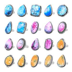 Wholesale Custom Handmade Brass Copper Gold Plated Fine <b>Statement</b> <b>Ring</b> Unique Design Natural Gemstone <b>Rings</b> Women's - Product Image 1