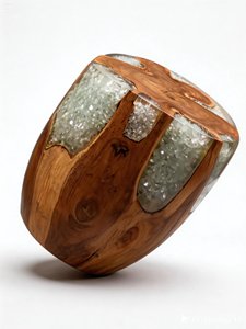 Modern Eco-Friendly Wood Root Coffee Side Table & Chair <b>Stools</b>-Durable Stackable Multi-Function for Living Room - Product Image 5