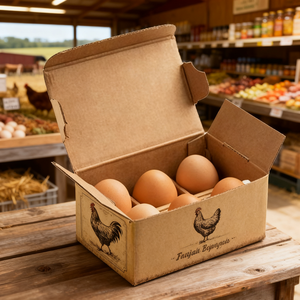 Boxit.pk Custom Logo Corrugated <b>Egg</b> <b>Storage</b> Mailer Box with Offset Printing Industrial Cardboard Packaging - Product Image 4