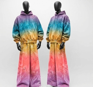 Chándal Unisex de Otoño con Capucha, Color Sólido, Poliéster/Algodón, Cortavientos, Ligero, Ecológico, 2 en 1, Corte Holgado, Estilo Urbano - Product Image 1