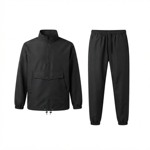 Proveedor de Conjuntos Deportivos Minimalistas Personalizados, Chaqueta Cortavientos Ligera de Poliéster con Media Cremallera y Pantalones - Product Image 6