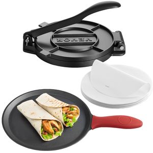 10 pollici resistente in ghisa Tortilla pressa Chapati Maker Roti pasta per panettiere utensile da forno e pasticceria - Product Image 1